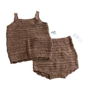 Old Navy Girls Sleeveless Sweater-Knit Cami Top & Bloomers Matching Set 12-18 M